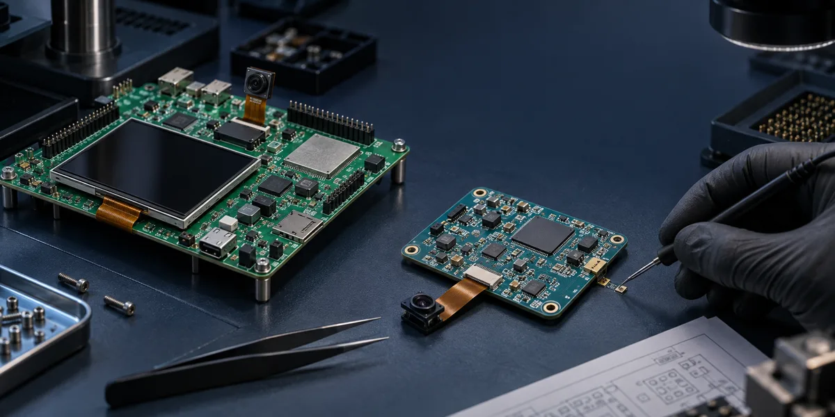 Conceptual hardware review of a development board and custom PCB