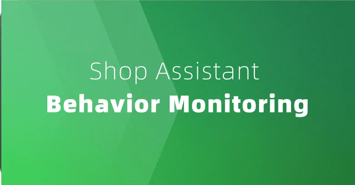 Illustration showing AI employee tracking in retail stores, with behavior recognition, edge AI processing, and real-time service quality insights.