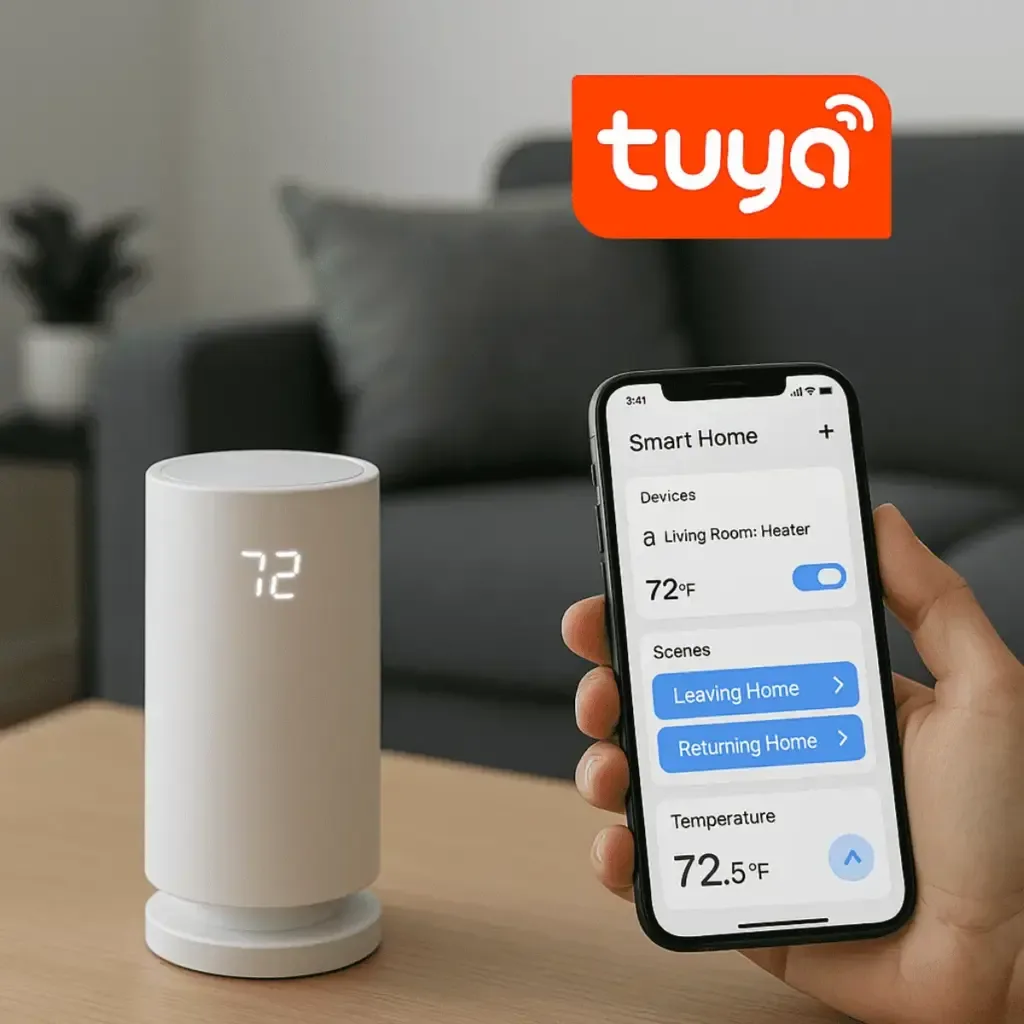 Tuya SDK App development sample illustrating how developers use Tuya SDK APIs, OEM App framework, and Cloud integration to build custom IoT applications.