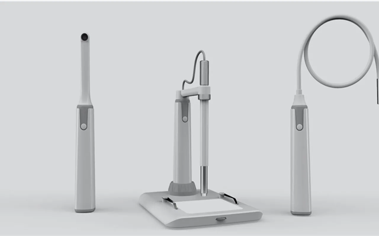 Compact home endoscope camera paired with a mobile application
