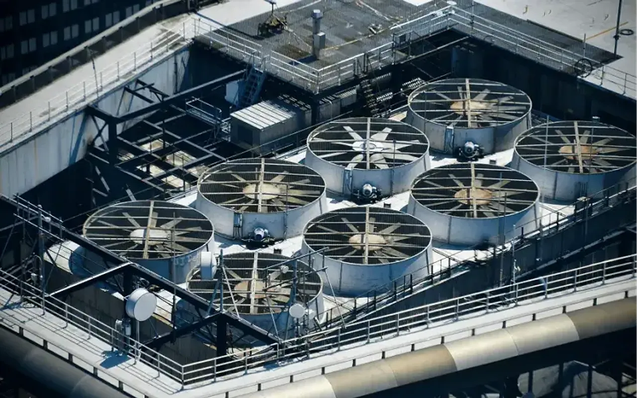 Commercial HVAC equipment managed through a Tuya SDK application