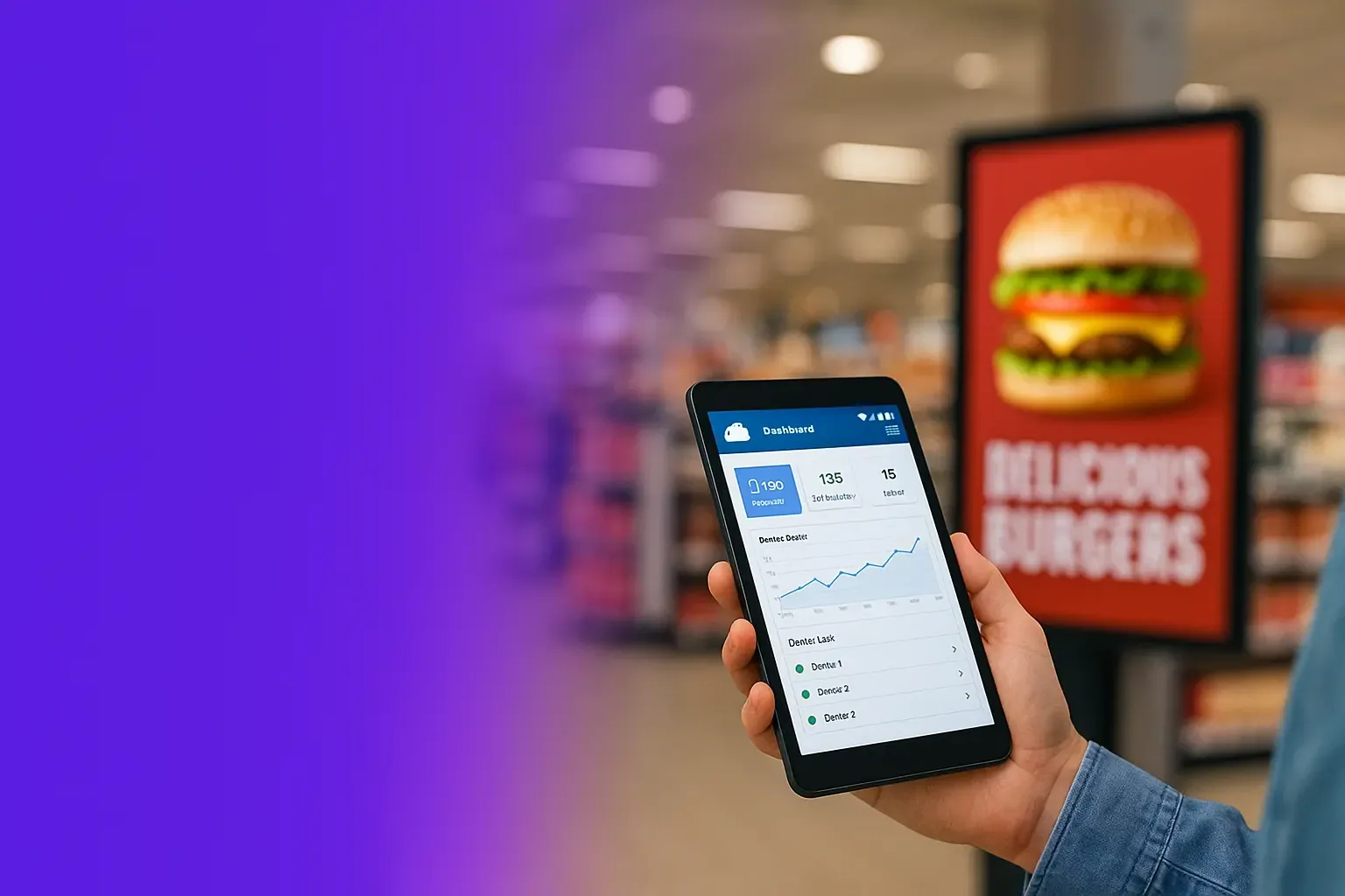 Android kiosk and digital signage management in a retail environment