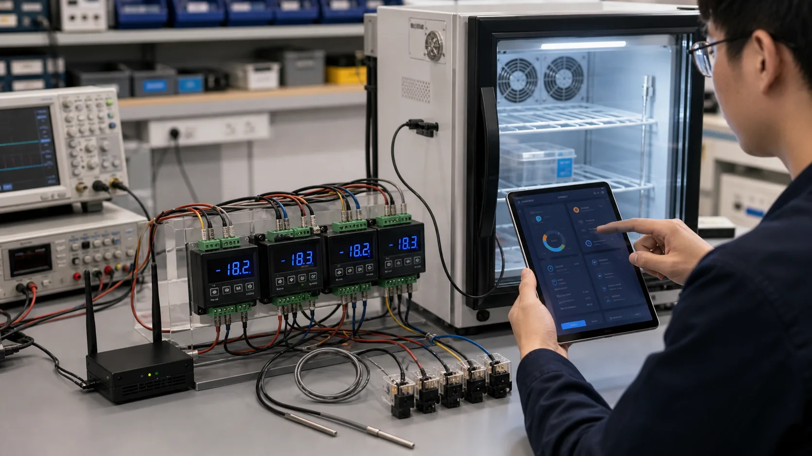 Wi-Fi refrigeration controller OEM test bench