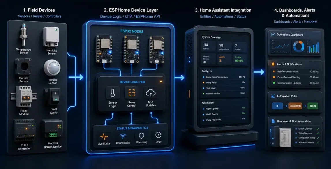 ESPHome + Home Assistant Integration