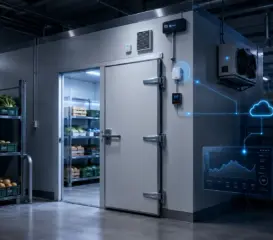 Walk-in cooler and freezer temperature monitoring for commercial cold rooms