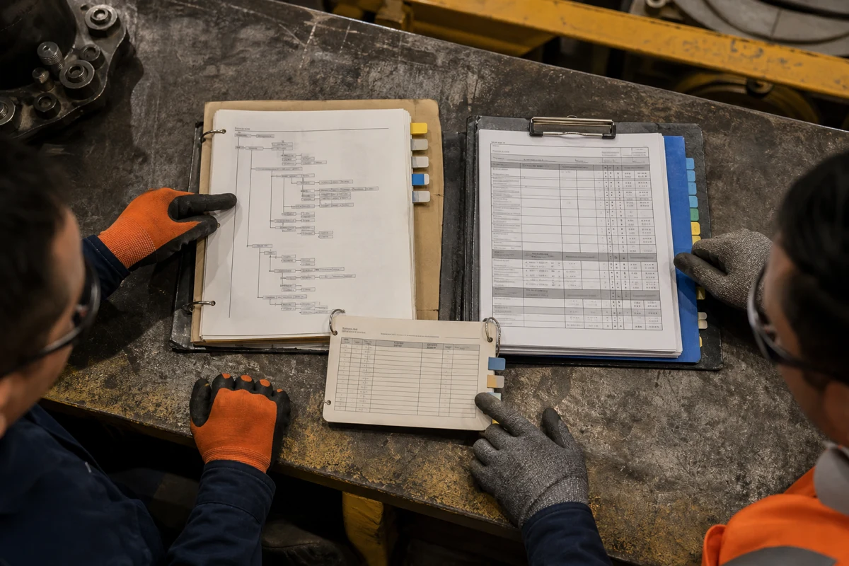 An engineering review keeps the asset register and telemetry contract separate while verifying their source binding
