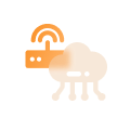 Attached image file icon decice cloud