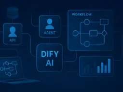 Feature image of a healthcare SaaS platform built with Dify AI workflow automation, showing secure self-hosted deployment, multi-tenant architecture, and RAG knowledge base integration.