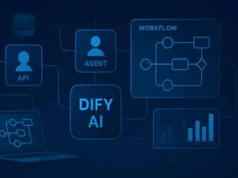 Feature image of a healthcare SaaS platform built with Dify AI workflow automation, showing secure self-hosted deployment, multi-tenant architecture, and RAG knowledge base integration.