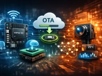 ESP32 edge AI firmware architecture with OTA and inference workflow