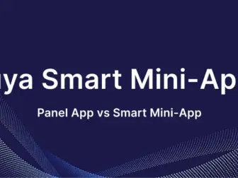 Tuya Smart Mini-App ecosystem diagram illustrating how Panel Mini-Apps, Smart Mini-Apps, Tuya SDK, and OEM App connect through Tuya Cloud for IoT development