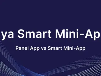 Tuya Smart Mini-App ecosystem diagram illustrating how Panel Mini-Apps, Smart Mini-Apps, Tuya SDK, and OEM App connect through Tuya Cloud for IoT development